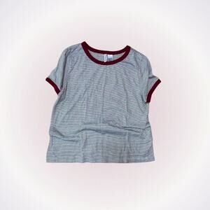 Divided Striped Ringer T-Shirt | Sz M